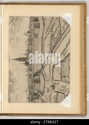 Frans Huys (Gravierer) Blick auf Antwerpen. Ätzen 1557 , 1557 Stockfoto