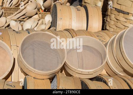 Traditionelle Art Sieb Holz Stockfoto