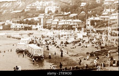 Ventnor Beach, Isle of Wight, viktorianische Zeit Stockfoto