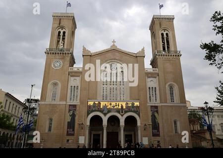 Die Heilige Metropolitankirche der Verkündigung in Athen, Griechenland Stockfoto