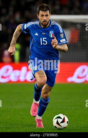 Während des Qualifikationsspiels der EM 2024 2024 Gruppe C zwischen Italien und Nordmazedonien im Olimpico-Stadion in Rom (Italien), 17. November 2023. Stockfoto