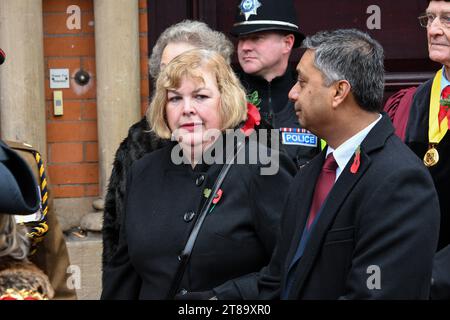 Ehemaliger loughborough MP jane Hunt und Juwel miah, Anführer des charnwood Borough council Stockfoto