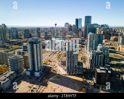 Skyline von Downtown Calgary. Calgary, Alberta, Kanada. Stockfoto
