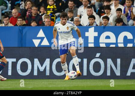 Saragossa, Spanien. November 2023. Ivan Azon (Zaragoza) Fußball/Fußball : spanisches Spiel "LALIGA HYPERMOTION" zwischen Real Zaragoza 0-2 SD Huesca im Estadio La Romareda in Zaragoza, Spanien . Quelle: Mutsu Kawamori/AFLO/Alamy Live News Stockfoto