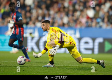 Saragossa, Spanien. November 2023. Dani Rebollo (Zaragoza) Fußball/Fußball : spanisches Spiel "LALIGA HYPERMOTION" zwischen Real Zaragoza 0-2 SD Huesca im Estadio La Romareda in Zaragoza, Spanien . Quelle: Mutsu Kawamori/AFLO/Alamy Live News Stockfoto