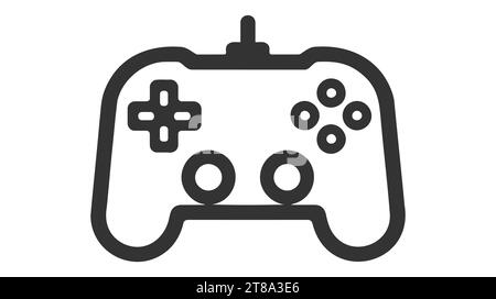 Minimal Gaming Symbol - Stream Modern Games - Wireless Controller Symbol - Vektor. Stock Vektor