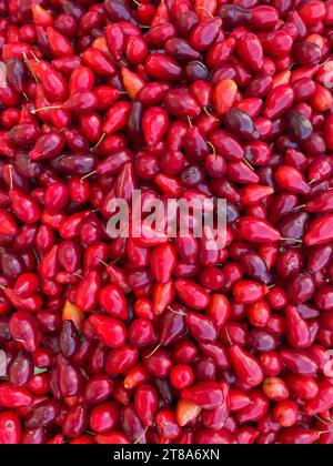 Viele reife Hartholz Beeren Nahrung Vitamine gesunde Nahrung als Hintergrund Stockfoto