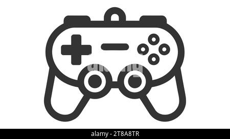 Minimal Gaming Symbol - Stream Modern Games - Wireless Controller Symbol - Vektor. Stock Vektor