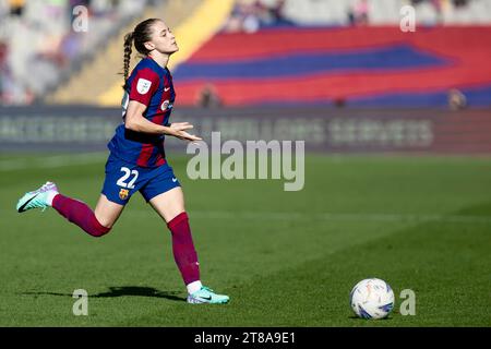Barcelona, Spanien. November 2023. BARCELONA, SPANIEN - 19. NOVEMBER: .Ona Batlle des FC Barcelona während des Liga-F-Spiels zwischen dem FC Barcelona und Real Madrid bei den Estadi Olimpic Lluis Companys am 19. November 2023 in Barcelona, Spanien (Credit Image: © Gerard Franco/DAX via ZUMA Press Wire) NUR REDAKTIONELLE VERWENDUNG! Nicht für kommerzielle ZWECKE! Stockfoto