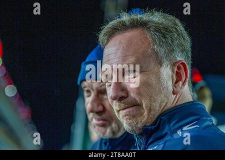 Las Vegas, USA. November 2023. Christian Horner (GBR) - RedBull Racing Team Principal während FORMEL 1 HEINEKEN SILVER LAS VEGAS GRAND PRIX 2023 - 17. Bis 19. November 2023 Las Vega, Nevada, USA Credit: Alessio de Marco/Alamy Live News Stockfoto