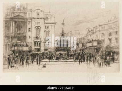 London Set: Piccadilly Circus (mit Criteria Theatre), 1924. William Walcot (1874–1943). Ätzen auf Webpapier; Platte: 10,9 x 17 cm (4 5/16 x 6 11/16 Zoll); Blatt: 24,3 x 31,2 cm (9 9/16 x 12 5/16 Zoll). Stockfoto