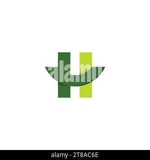 H Smile Logo einfaches und einzigartiges Design Stock Vektor