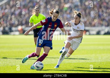 Barcelona, Spanien. November 2023. BARCELONA, SPANIEN - 19. NOVEMBER: .Graham Hansen vom FC Barcelona während des Liga-F-Spiels zwischen dem FC Barcelona und Real Madrid bei den Estadi Olimpic Lluis Companys am 19. November 2023 in Barcelona, Spanien (Credit Image: © Gerard Franco/DAX via ZUMA Press Wire) NUR REDAKTIONELLE VERWENDUNG! Nicht für kommerzielle ZWECKE! Stockfoto