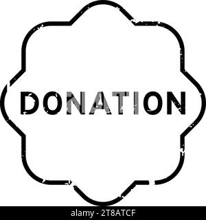 Grunge schwarzer Spendenstempel mit Gummisiegelstempel auf weißem Hintergrund Stock Vektor