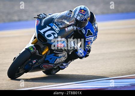 17. November 2023: Qualifikation für den Großen Preis von Katar der MotoGP auf dem International Losail Circuit. Moto2-Fahrer Joe Roberts Stockfoto