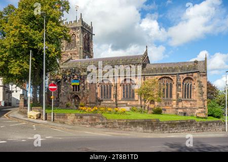 St. Mary's Pfarrkirche in der Stadt Middlewich in Cheshire Stockfoto