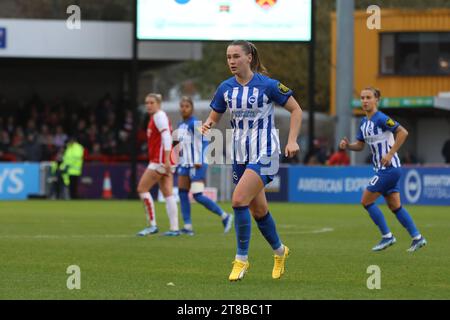 Crawley, Großbritannien. November 2023. Broadfield Stadium, Crawley, 19. November 2023; Elisabeth Terland (Brighton 11) während des Spiels der Barclays FA Womens Super League zwischen Brighton Hove Albion und Arsenal im Broadfield Stadium, Crawley, England. (Bettina Weissensteiner/SPP) Credit: SPP Sport Pressefoto. /Alamy Live News Stockfoto