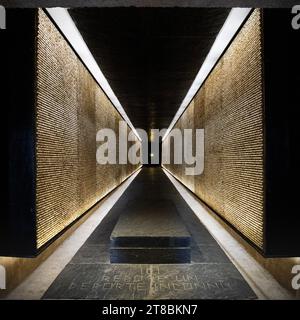 Das Mémorial des Martyrs de la Déportation in Paris, Frankreich. Holocaust-Gedenkstätte. Stockfoto