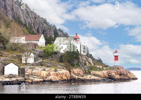 Leuchtturm von Odderøya, Odderøyveien, Kristiansand (Christiansand), Agder County, Norwegen Stockfoto