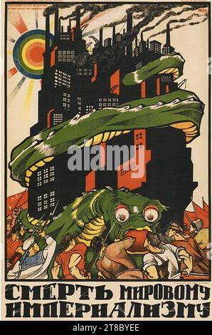 DMITRY MOOR (1883–1946) russischer Künstler und Posterdesigner. "Töte Den Weltimperialismus" 1920 Stockfoto