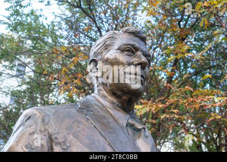 Die Statue von Ronald Reagan in Budapest, Ungarn Stockfoto