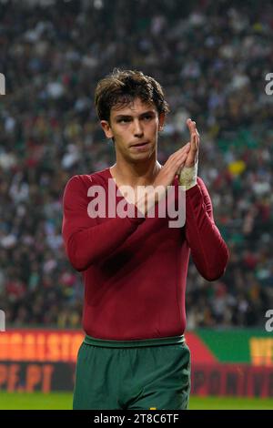 Lissabon, Portugal. November 2023. Joao Felix aus Portugal in Aktion während des Fußballspiels der UEFA Europa-Qualifikationsgruppe J zwischen Portugal und Island bei Est‡dio da Luz. Endpunktzahl: Portugal 2:0 Island Credit: SOPA Images Limited/Alamy Live News Stockfoto