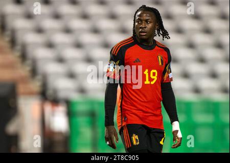 Brüssel, Belgien November 2023. Johan Bakayoko aus Belgien während des Gruppenspiels der Qualifikationsrunde zur UEFA-Europameisterschaft 2024 zwischen Belgien und Aserbaidschan am 19. November 2023 im King Baudouin Stadion in Brüssel, Belgien (Foto: Andrew SURMA/ Credit: SIPA USA/Alamy Live News) Stockfoto