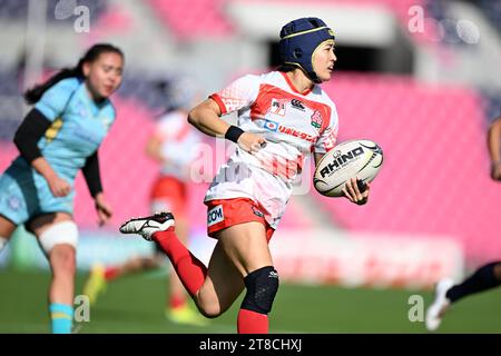 Osaka, Japan. Kredit: MATSUO. November 2023. Honoka Tsutsumi (JPN) Rugby: Asien-Rugby-Regionalqualifikation Japan 7s Frauen-Pool D Spiel zwischen Japan 43-0 Kasachstan im Yodoko Sakura Stadium in Osaka, Japan. Quelle: MATSUO .K/AFLO SPORT/Alamy Live News Stockfoto