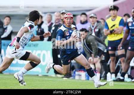 Osaka, Japan. Kredit: MATSUO. November 2023. Taichi Yoshizawa (JPN) Rugby: Asien-Rugby-Regionalqualifikation Japan 7s Männer Pool D Spiel zwischen Japan 34-0 Südkorea im Yodoko Sakura Stadium in Osaka, Japan. Quelle: MATSUO .K/AFLO SPORT/Alamy Live News Stockfoto