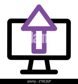 Computer-Symbol. Symbol für Konturvektor. Kann verwendet werden für, Symbol Design Element, ui, Web, mobile App. Stock Vektor
