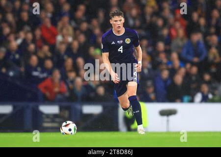 Glasgow, Schottland. 19. November 2023; Hampden Park, Glasgow, Schottland: Qualifikation für Fußball der Euro 2024, Schottland gegen Norwegen; Scott McTominay of Scotland Credit: Action Plus Sports Images/Alamy Live News Stockfoto