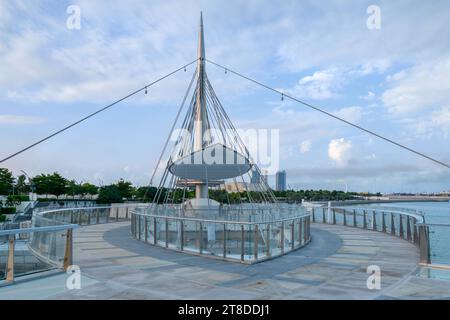 Lusail, Katar - 18. November 2023: Lusail Bridge Qetaifan Island Lusail Boulevard Qatar Stockfoto