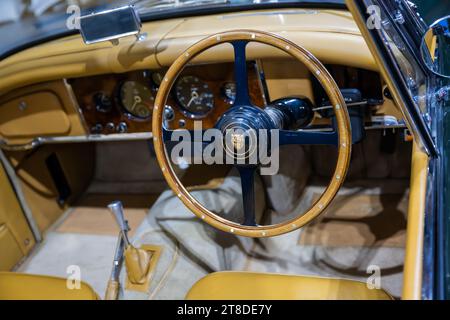 Der Jaguar XK150 Interior Stockfoto