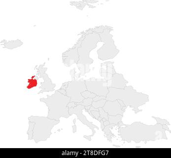 Lageplan der REPUBLIK IRLAND, EUROPA Stock Vektor