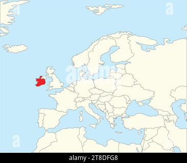 Lageplan der REPUBLIK IRLAND, EUROPA Stock Vektor