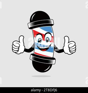 Barbershop Maskottchen Illustartion. Dateivektor kann bearbeitet werden. Stock Vektor