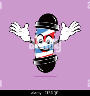 Barbershop Maskottchen Illustartion. Dateivektor kann bearbeitet werden. Stock Vektor