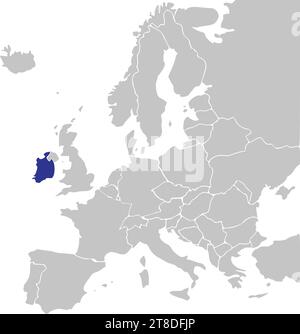 Lageplan der REPUBLIK IRLAND, EUROPA Stock Vektor