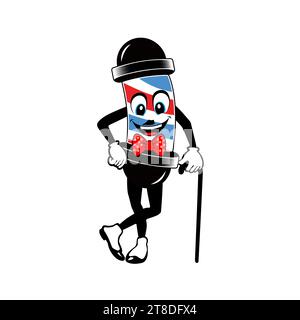 Barbershop Maskottchen Illustartion. Dateivektor kann bearbeitet werden. Stock Vektor