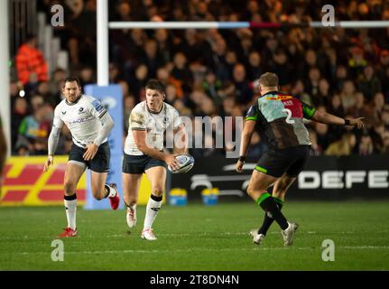 Saracens Captain Owen Farrell im Gallagher Premiership Rugby Spiel zwischen Harlequins und Saracens am 18. November 2023 Stockfoto