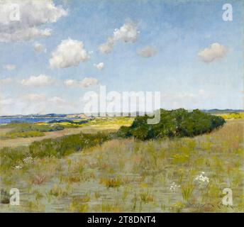 William Merritt Chase, Sunlight and Shadow, Shinnecock Hills, Landschaftsgemälde in Öl auf Leinwand, 1870-1916 Stockfoto