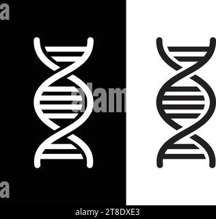 DNA-Ikone im trendigen flachen Design Stock Vektor