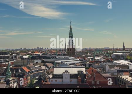 Wunderschöner Blick von oben auf die Stadt Kopenhagen, Dänemark Stockfoto
