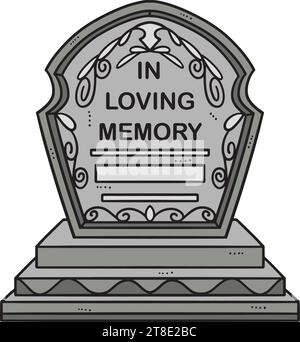 In Loving Memory Cartoon Colored Clipart Stock Vektor