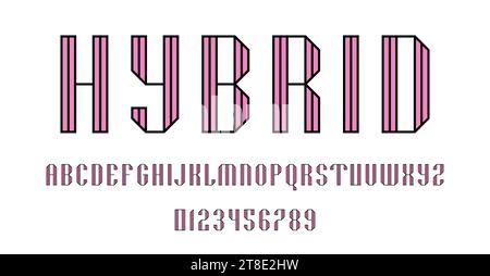 Satz von Alphabeten font Buchstaben und Zahlen moderne abstrakte Design Vector Illustration Stock Vektor