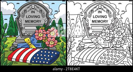 Memorial Day In Loving Memory Illustration Stock Vektor