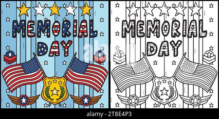 Farbige Illustration Zum Memorial Day Stock Vektor