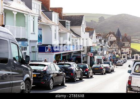 Woolacombe, Devon, Großbritannien, England, Woolacombe Town, Woolacombe UK, Woolacombe Devon, Woolacombe England, Stadt, Dorf, Stadtzentrum, Woolacombe Village, Stockfoto