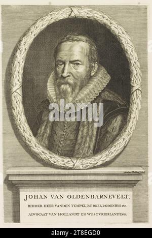 Andries Vaillant Scul. JOHAN VAN OLDENBARNEVELT, RIDDER, HEER VANDEN TEMPEL, BERKEL, RODENRYS USW. BEFÜRWORTER VON HOLLANDT UND WESTVRIESLANDT.ETC Stockfoto