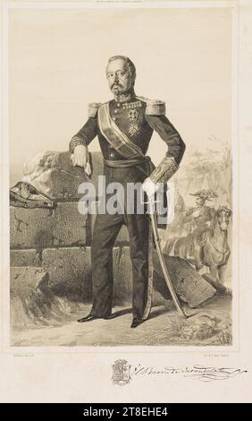 BÜRGERMEISTER VON ESTADO DEL EJERCITO ESPAÑOL. P. Blanco dibo. y lito. Leuchtet. Von J. Donon, Madrid. AGUILA UND LEO. [?] Von Carondelet [Unterschrift Stockfoto